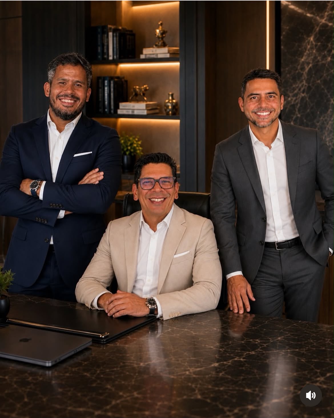 Marcus Chamusca, Ed Quirino e Daniel Bittencourt, sócios fundadores da Sampetrus